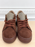 Sneaker in Camoscio Marrone